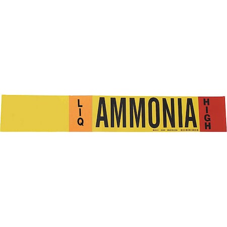 Ammonia Pipe Marker, IIAR, 3 to 5In, 90460 MPN:90460