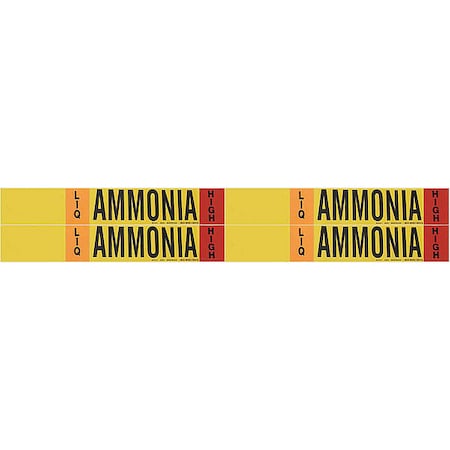 Ammonia Pipe Mrker, IIAR, 1 to 2-1/2In, PK4, 90461 MPN:90461