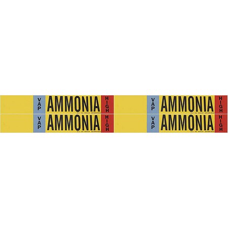 Ammonia Pipe Mrker, IIAR, 1 to 2-1/2In, PK4, 90467 MPN:90467