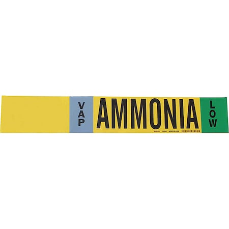 Ammonia Pipe Marker, IIAR, 3 to 5In, 90469 MPN:90469