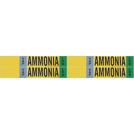 Ammonia Pipe Mrker, IIAR, 1 to 2-1/2In, PK4, 90470 MPN:90470