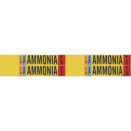 Ammonia Pipe Mrker, IIAR, 1 to 2-1/2In, PK4, 90473 MPN:90473