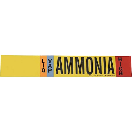 Ammonia Pipe Marker, IIAR, 8In and Above, 90474 MPN:90474