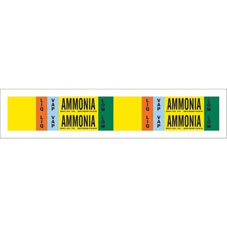 Ammonia Pipe Mrker, IIAR, 1 to 2-1/2In, PK4, 90476 MPN:90476