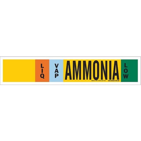 Ammonia Pipe Marker, IIAR, 8In and Above, 90477 MPN:90477