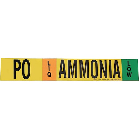 Ammonia Pipe Marker, PO, 8In and Above MPN:90480
