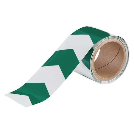 Floor Marking Tape, Polyester, No Legend, Green, 3 in W., 8 mil Thickness MPN:90972