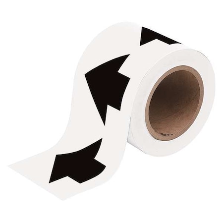 Arrow Tape, Black/White, 4 In. W, 91409 MPN:91409