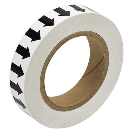 Arrow Tape, Black/White, 1 In. W, 91413 MPN:91413