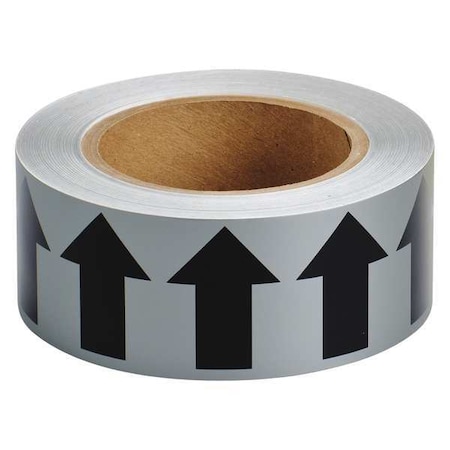 Arrow Tape, Black/Gray, 2 In. W, 91419 MPN:91419