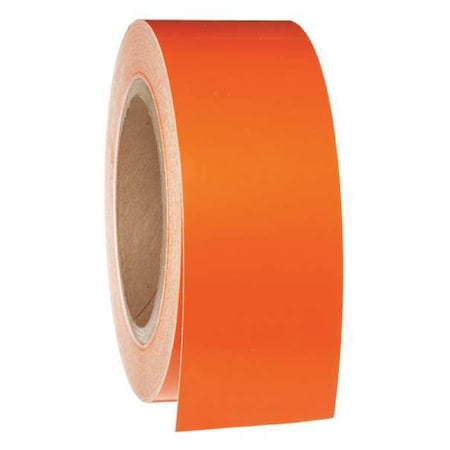 Pipe Marking Tape, Orng, 2in W, 90ft Roll L MPN:91430