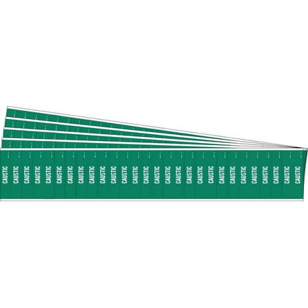 Pipe Marker, Adhesive, White, Caustic, PK5 MPN:91909-PK