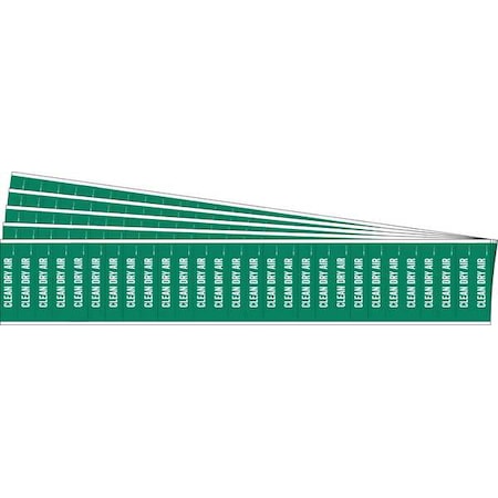 Pipe Marker, White, Clean Dry Air, PK5 MPN:91915-PK