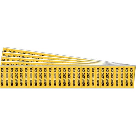 Pipe Marker, Black, Hydrofluoric Acid, PK5 MPN:91939-PK
