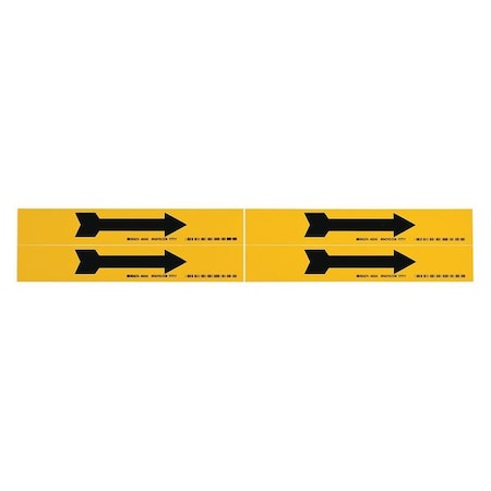 Pipe Marker, Arrow - Single, Y, 1to2-1/2 In MPN:93242