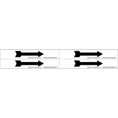 Pipe Marker, Direction Arrow, White, 93267 MPN:93267
