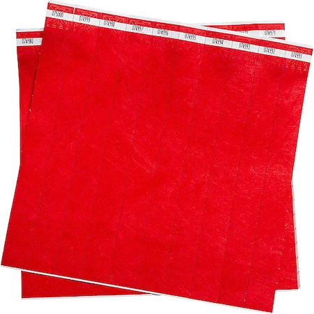 ID Wristband, Polyethylene, 1 in W, Red, 500 PK MPN:95097
