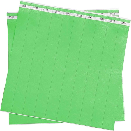 ID Wristband, Polyethylene, 1 in W, Green, 500 PK MPN:95103