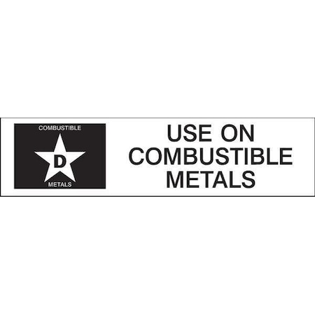 Fire Extinguisher Label, 1-1/2inHx6inW, 95225 MPN:95225