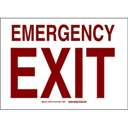 Exit Sign, Aluminum, 14
