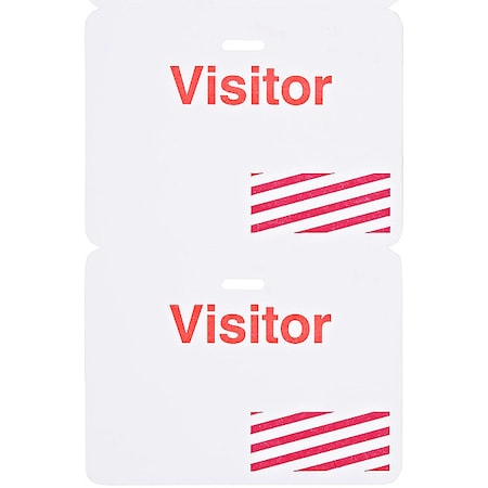 Card Clip On Badge, Paper, 1 in W, Red, 500 PK MPN:95640