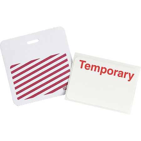 Card Clip On Badge, Vinyl, 3 in W, White, 500 PK MPN:95672