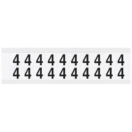 Number Label, 4, 3/4in.Hx21/32in.W, Vinyl MPN:9712-4