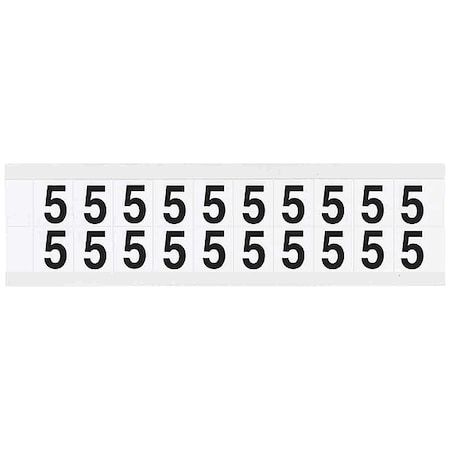 Number Label, 5, 3/4in.Hx21/32in.W, Vinyl MPN:9712-5