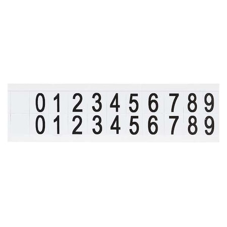 NumberLabelSet, Vinyl, 3/4inH, 5/8inW, PK25 MPN:9712-# KIT
