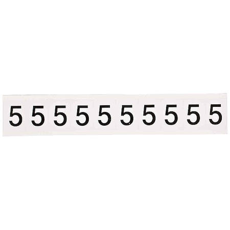NumberLabel, Vinyl, 1-1/2inH, 1inW, PK10 MPN:9713-5