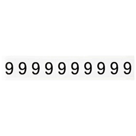 NumberLabel, Vinyl, 1-1/2inH, 1inW, PK10 MPN:9713-9