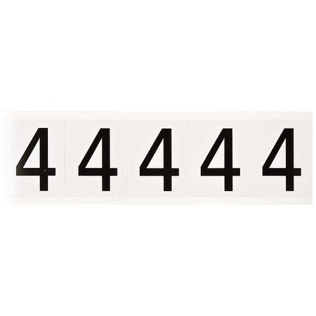 NumberLabel, Vinyl, 2-1/4inH, 1-3/4inW, PK5 MPN:9714-4