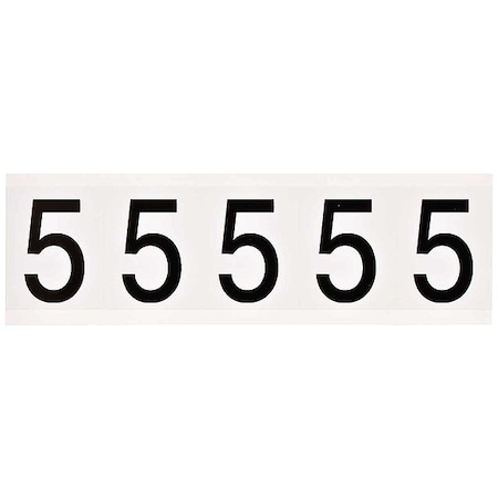 NumberLabel, Vinyl, 2-1/4inH, 1-3/4inW, PK5 MPN:9714-5