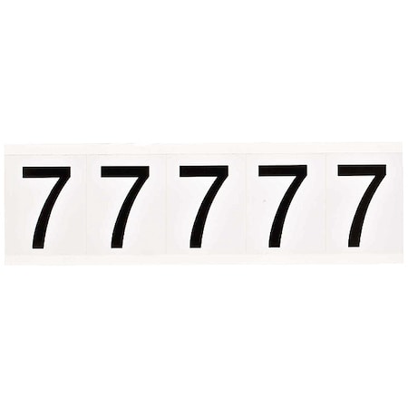 NumberLabel, Vinyl, 2-1/4inH, 1-3/4inW, PK5 MPN:9714-7