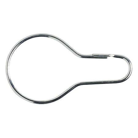 Temporary Valve Tag Fasteners, Zinc, 1 3/8 in W, Silver, 100 PK MPN:98858