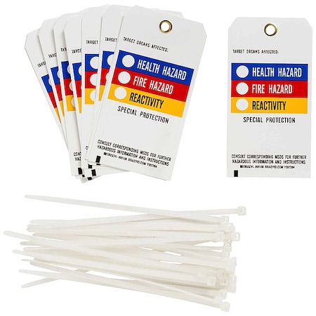 Tag, Chemical Hazard, Polyester, 3 in W, 5 3/4 in H MPN:99108
