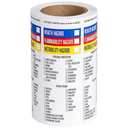 NFPALabel, 2inH, 1-1/4inW, Vinyl, PK500 MPN:99177