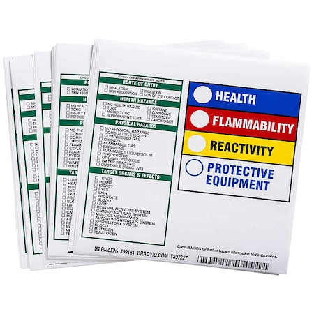 Label, HMIG Reactivity, Paper, 6 in W, 6 in H MPN:99181