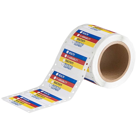 Label, Health, Flammability, Reactivity, Protective Equipment, Polystyrene, 10 in W, 14 in H MPN:99192
