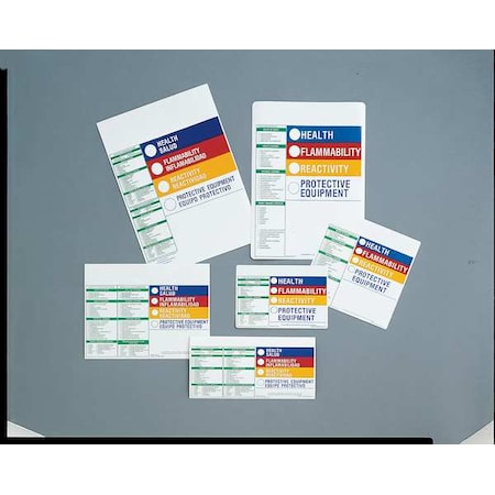 Label, Health, Flammability, Reactivity, Protective Equipment, Paper, 8 in W, 4 in H MPN:99450