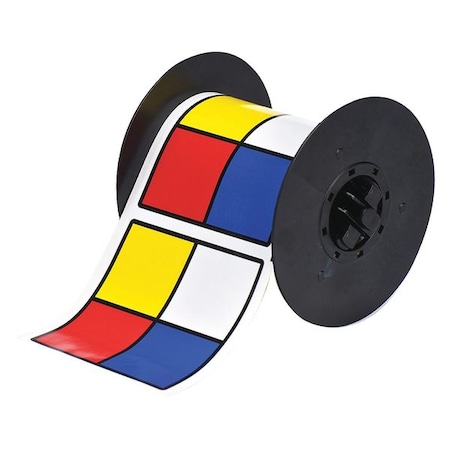 Label, Red/Yellow/Blue/White, Labels/Roll: 240 MPN:B30-161-595-DIAM