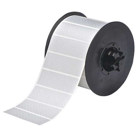 Label Tape Roll, Metallic Silver, Labels/Roll: 1225 MPN:B30-18-438