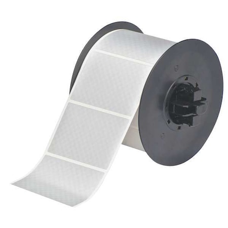 Label Tape Roll, Metallic Silver, Labels/Roll: 650 MPN:B30-222-438