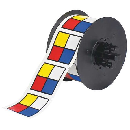 Label, Red/Yellow/Blue/White, Labels/Roll: 365 MPN:B30-244-595-DIAM