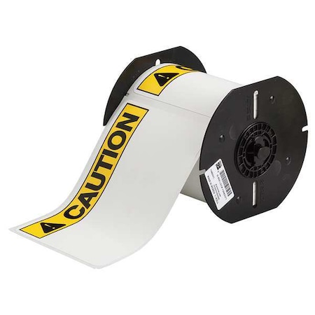 Label, Black/Yellow, Labels/Roll: 100 MPN:B30-25-854-ANSICA