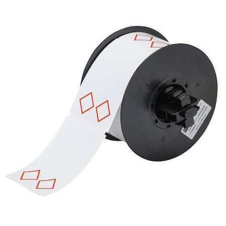 Thermal Transfer Label, Red on White, Labels/Roll: 340 MPN:B30-260-7569-CLP2