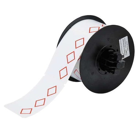 Thermal Transfer Label, Red on White, Labels/Roll: 340 MPN:B30-260-7569-CLP3B