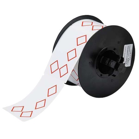 Thermal Transfer Label, Red on White, Labels/Roll: 340 MPN:B30-260-7569-CLP4A