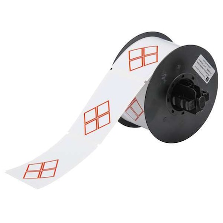 Thermal Transfer Label, Red on White, Labels/Roll: 340 MPN:B30-260-7569-CLP4B