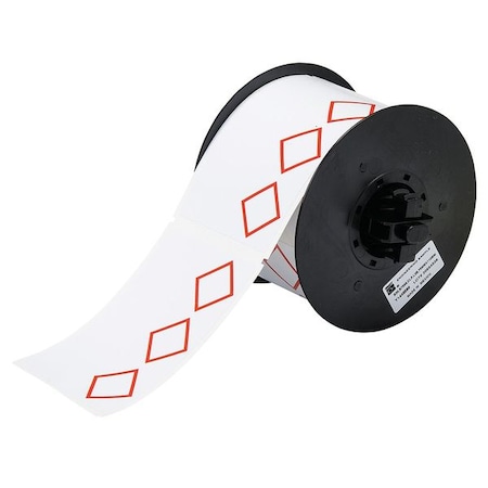 Thermal Transfer Label, Red on White, Labels/Roll: 270 MPN:B30-261-7569-CLP3B